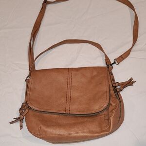 Tan Leather Crossbody Bag